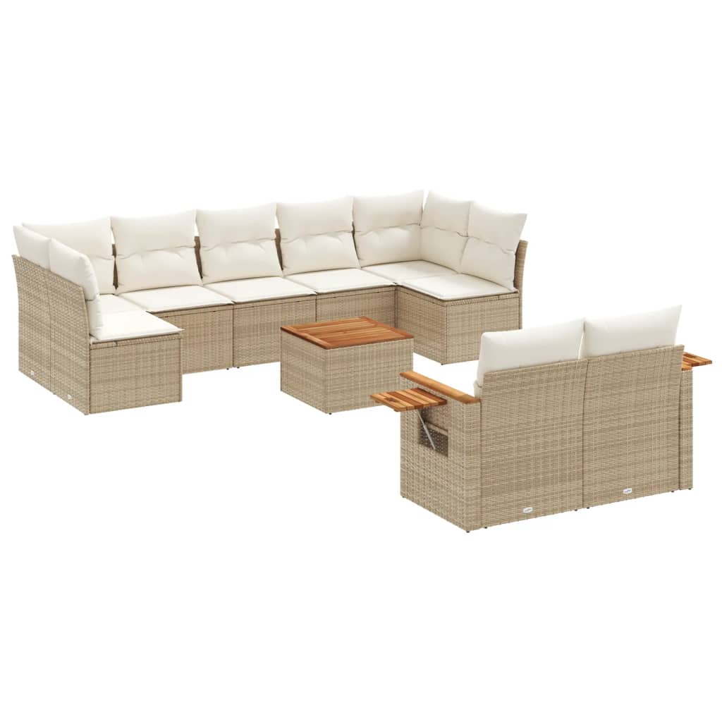 9-dijelni set vrtnih sofa od poliratana s jastucima