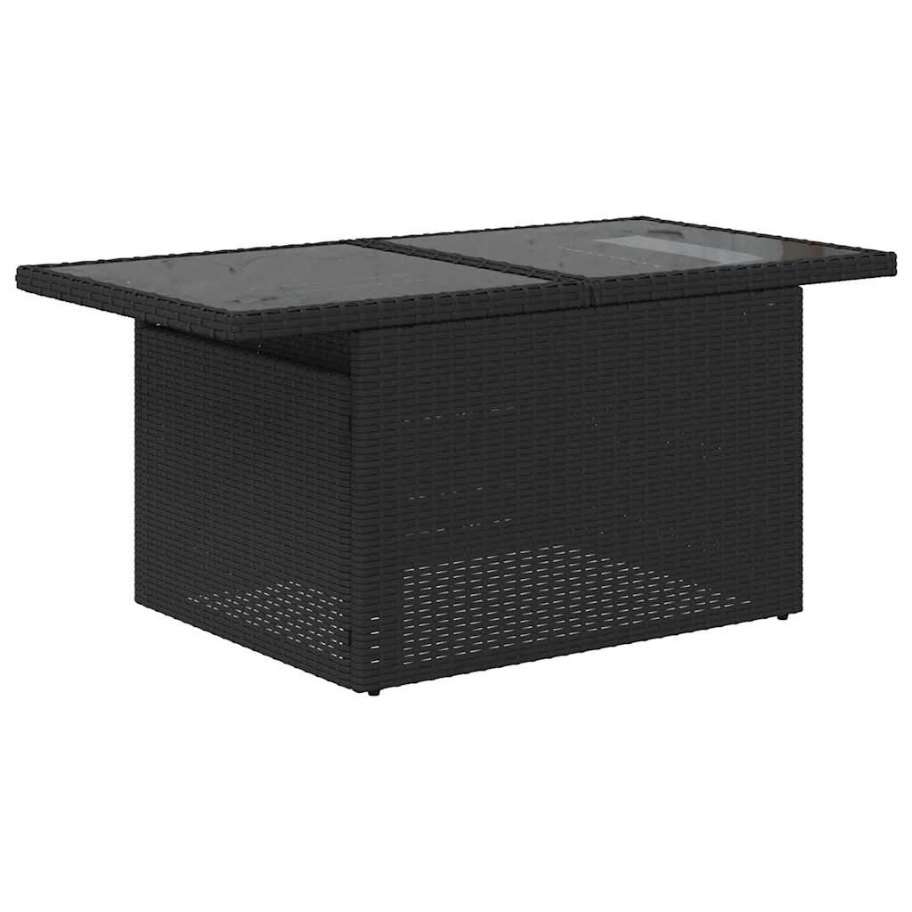 6-dijelni set vrtnih sofa s jastucima crni od poliratana