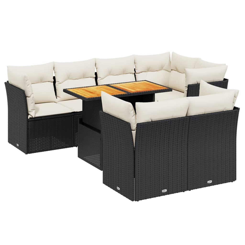 8-dijelni set vrtnih sofa od poliratana s jastucima bež