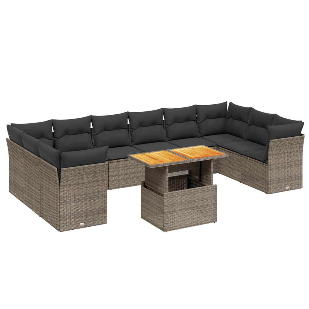 11-dijelni set vrtnih sofa od poliratana s jastucima