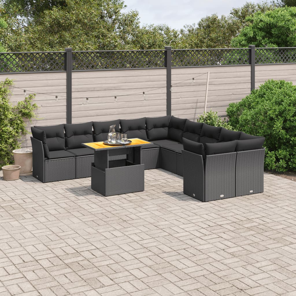 11-dijelni set vrtnih sofa od poliratana s jastucima