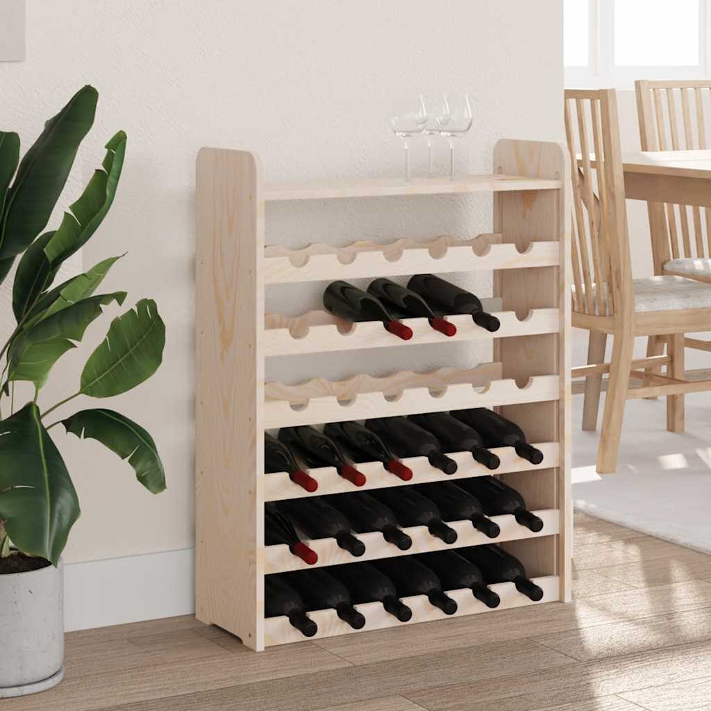 Stalak za vino s gornjom pločom 67,5x25x87 cm masivna borovina