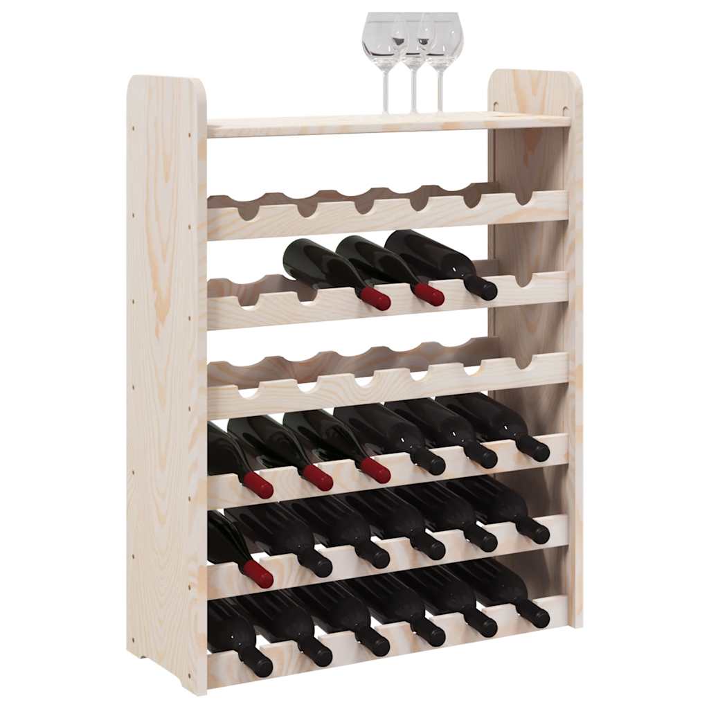 Stalak za vino s gornjom pločom 67,5x25x87 cm masivna borovina