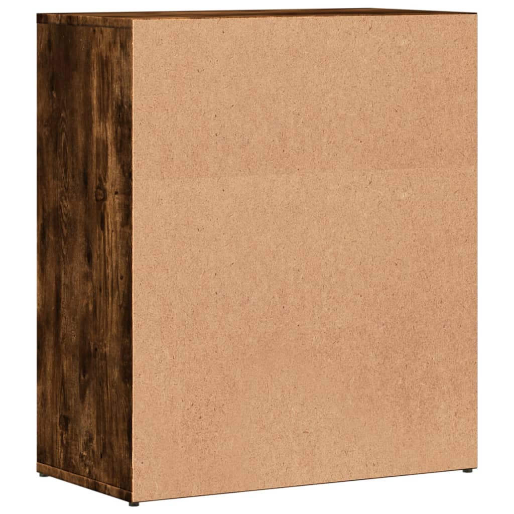 Komoda 2 kom dimljeni hrast 60x31x70 cm od konstruiranog drva