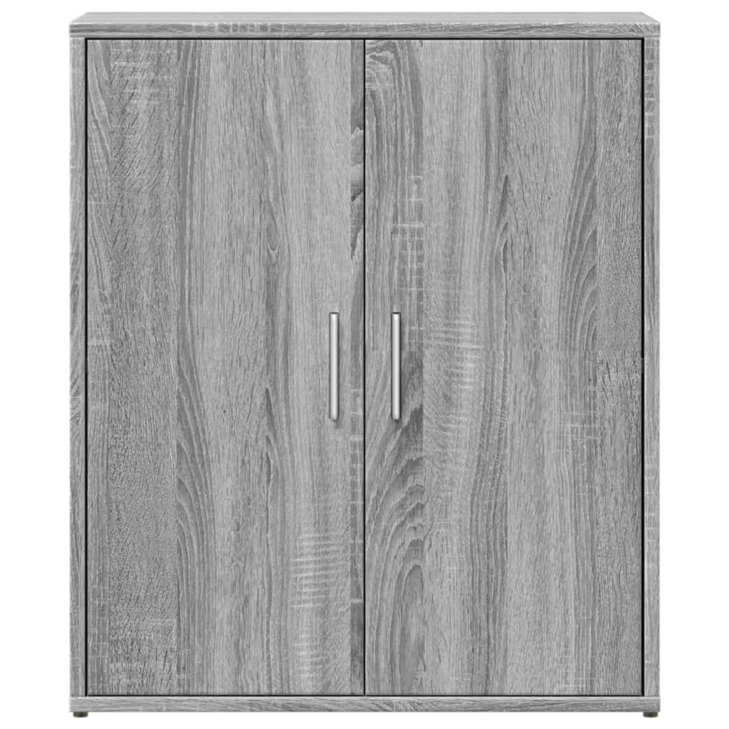 Komoda 2 kom siva boja hrasta 60x31x70cm od konstruiranog drva
