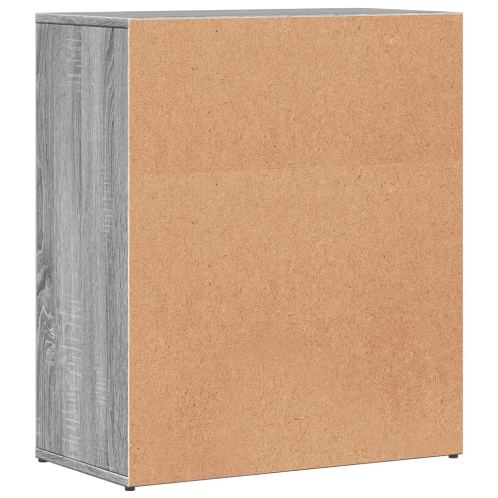 Komoda 2 kom siva boja hrasta 60x31x70cm od konstruiranog drva