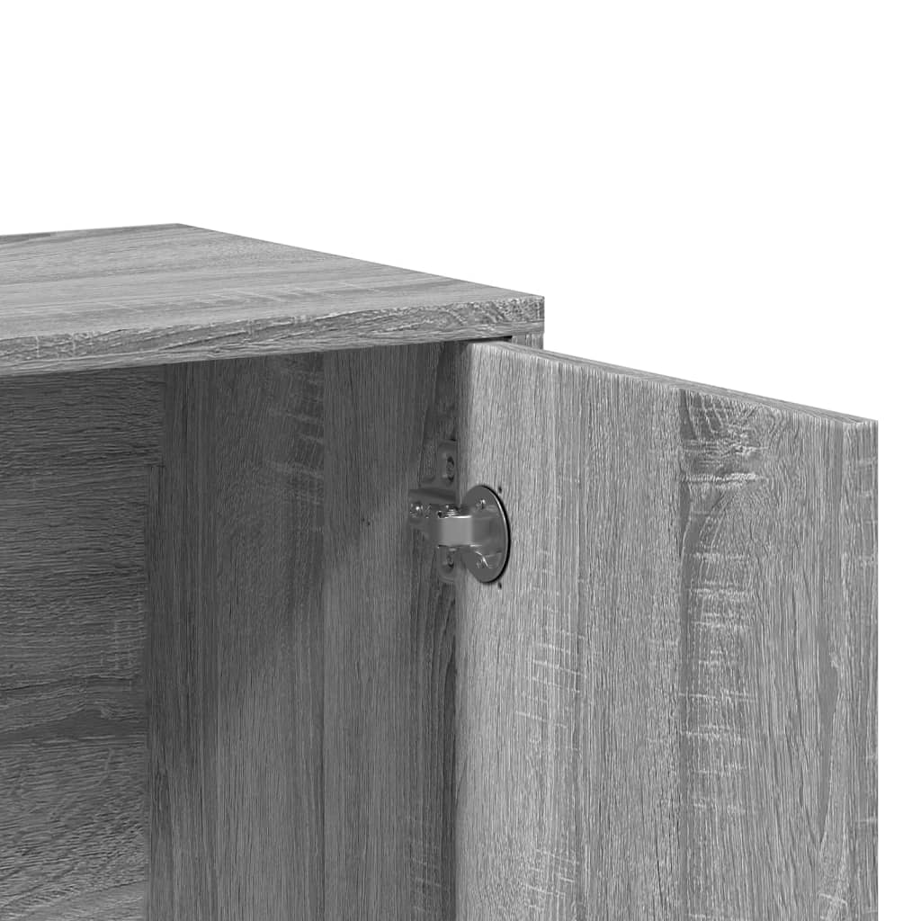 Komoda 2 kom siva boja hrasta 60x31x70cm od konstruiranog drva