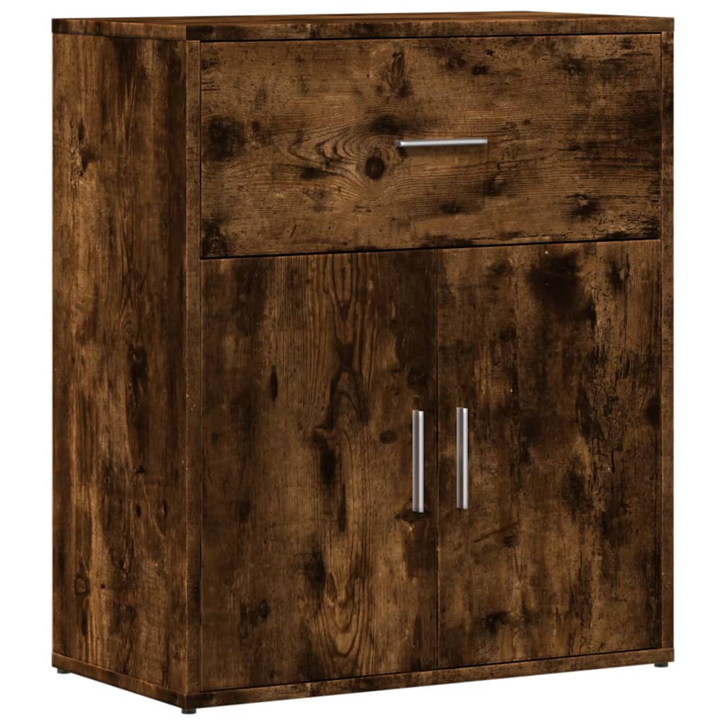 Komoda 2 kom dimljeni hrast 60x31x70 cm od konstruiranog drva