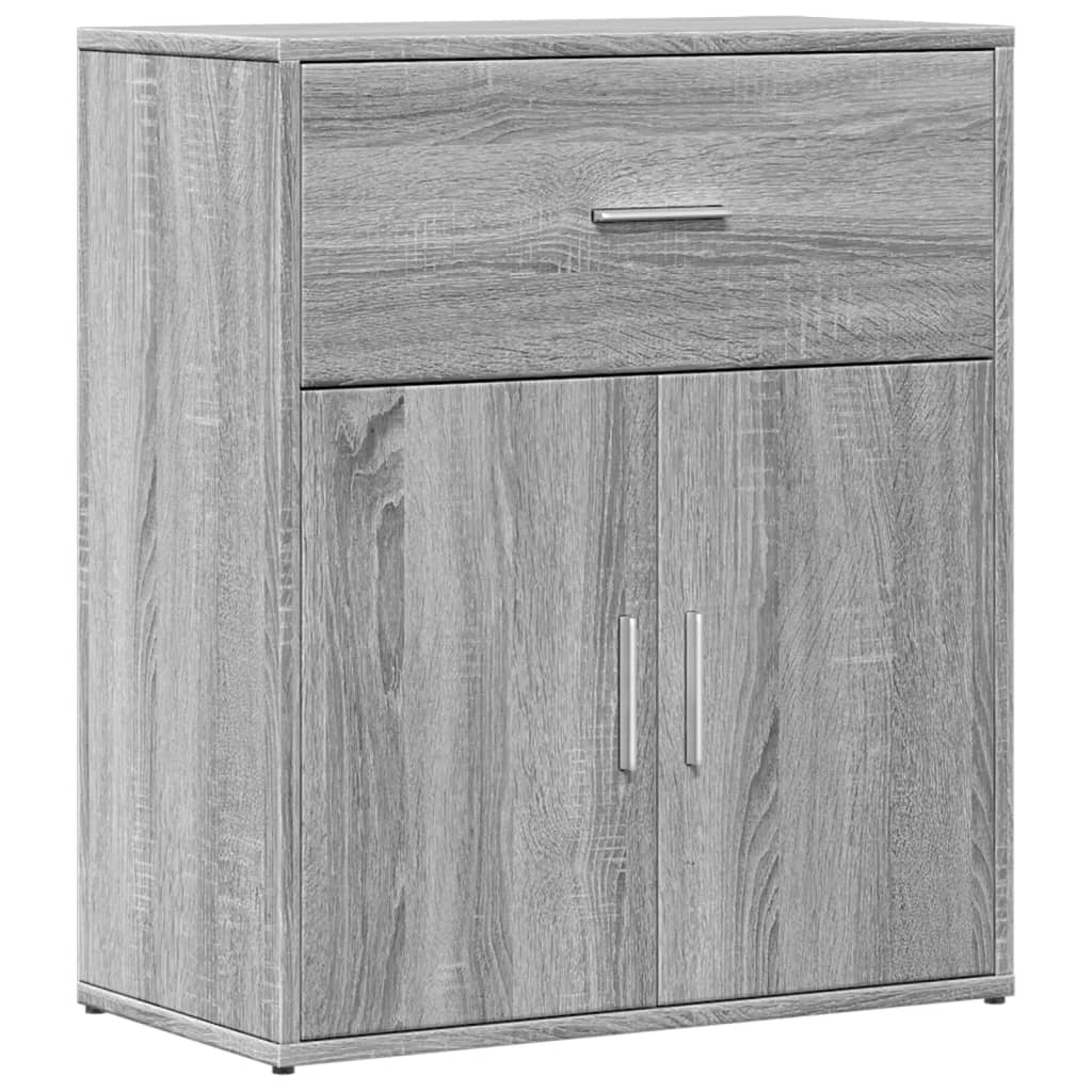 Komoda 2 kom siva boja hrasta 60x31x70cm od konstruiranog drva