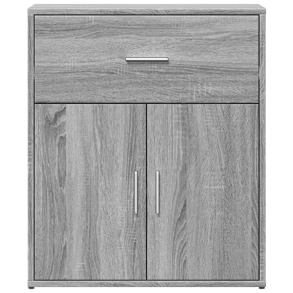 Komoda 2 kom siva boja hrasta 60x31x70cm od konstruiranog drva