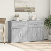 Komoda 2 kom siva boja hrasta 60x31x70cm od konstruiranog drva