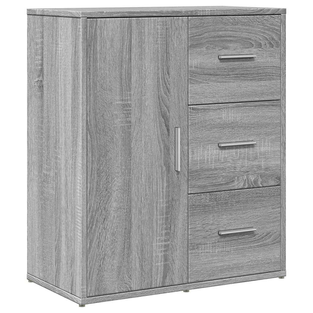 Komoda 2 kom siva boja hrasta 60x31x70cm od konstruiranog drva