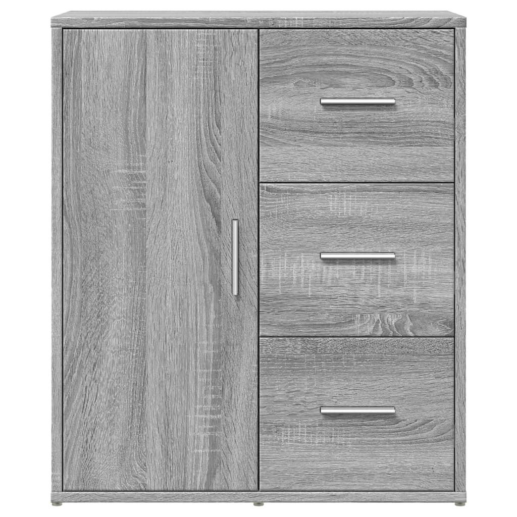 Komoda 2 kom siva boja hrasta 60x31x70cm od konstruiranog drva