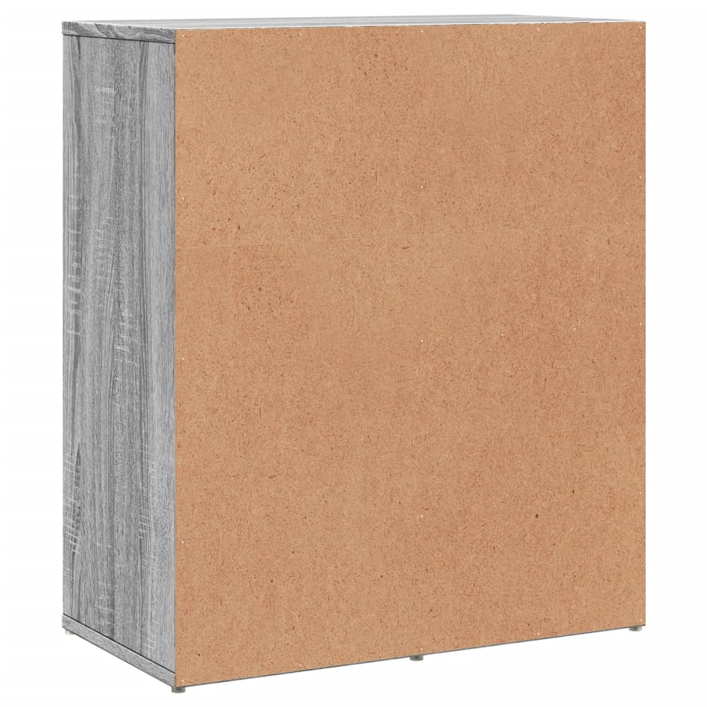Komoda 2 kom siva boja hrasta 60x31x70cm od konstruiranog drva