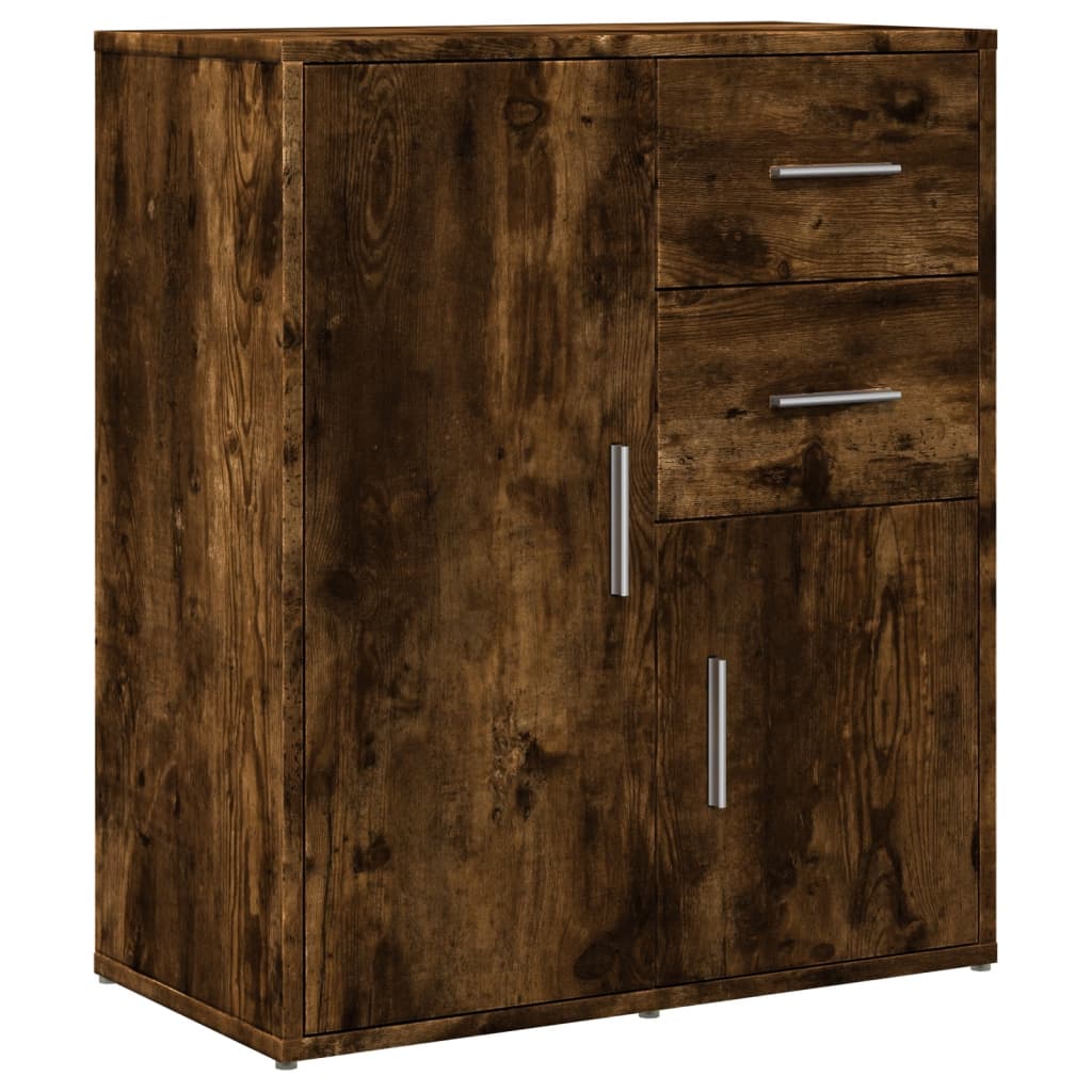 Komoda 2 kom dimljeni hrast 60x31x70 cm od konstruiranog drva