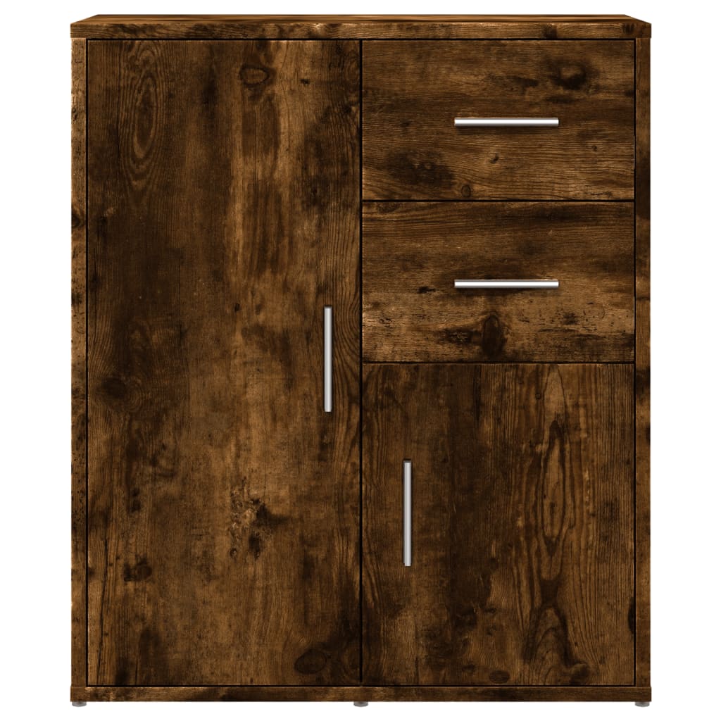 Komoda 2 kom dimljeni hrast 60x31x70 cm od konstruiranog drva