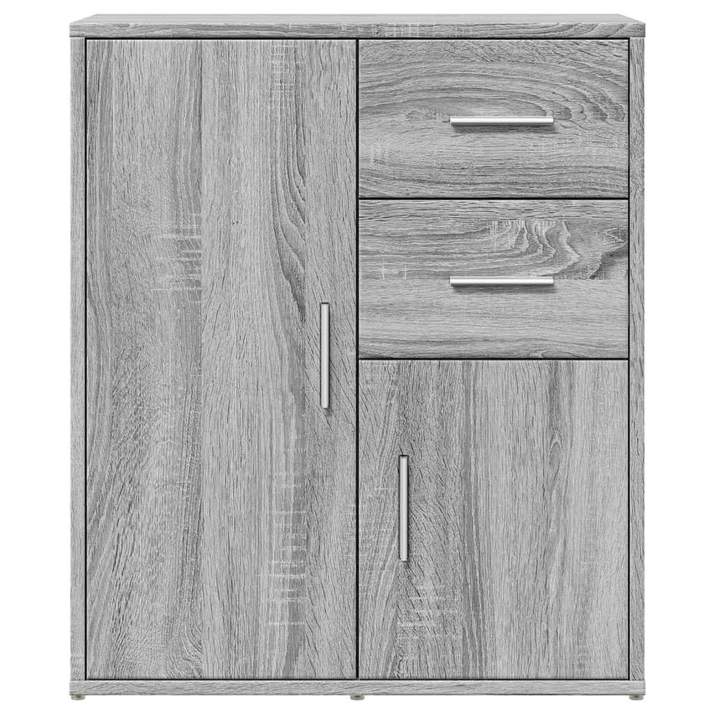 Komoda 2 kom siva boja hrasta 60x31x70cm od konstruiranog drva
