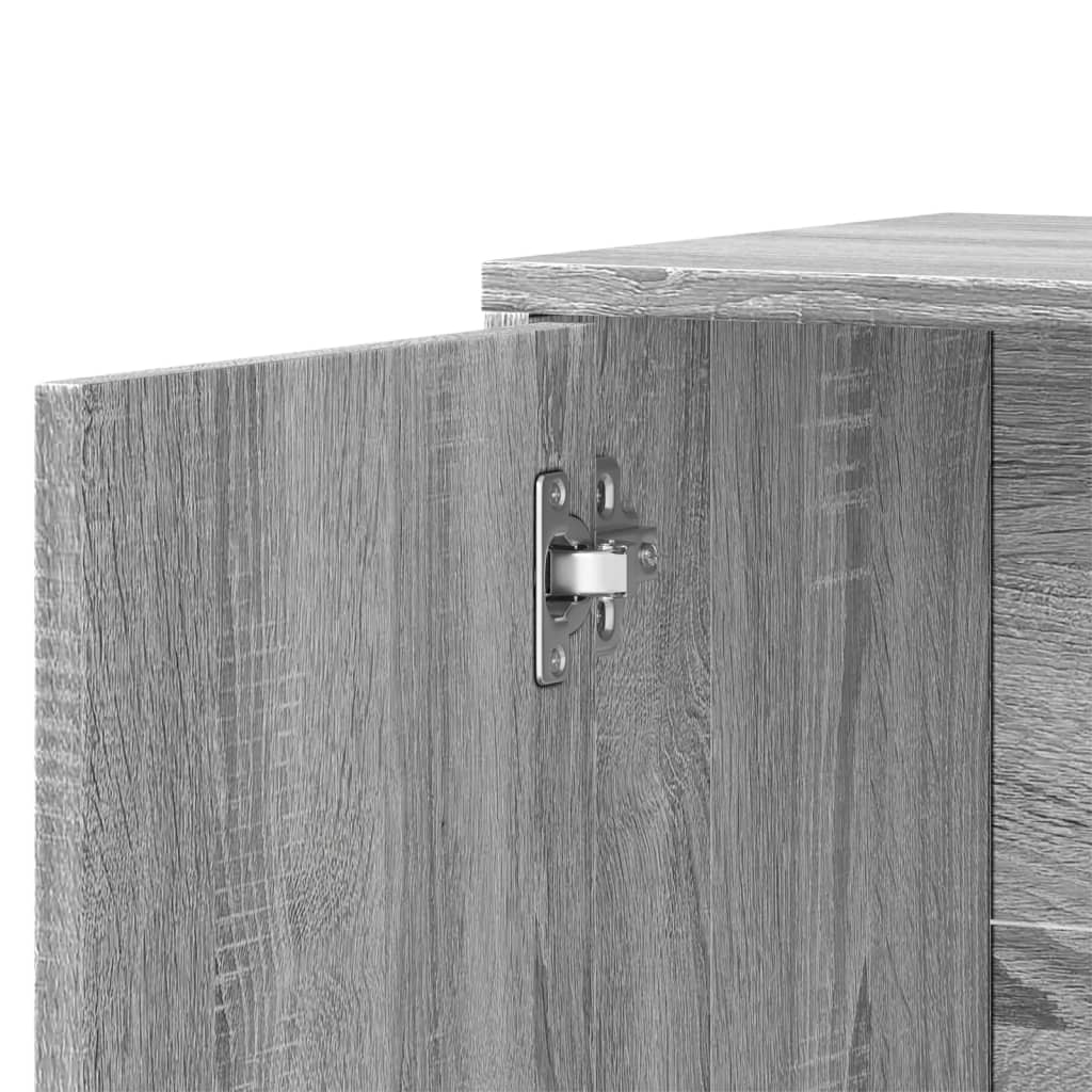 Komoda 2 kom siva boja hrasta 60x31x70cm od konstruiranog drva