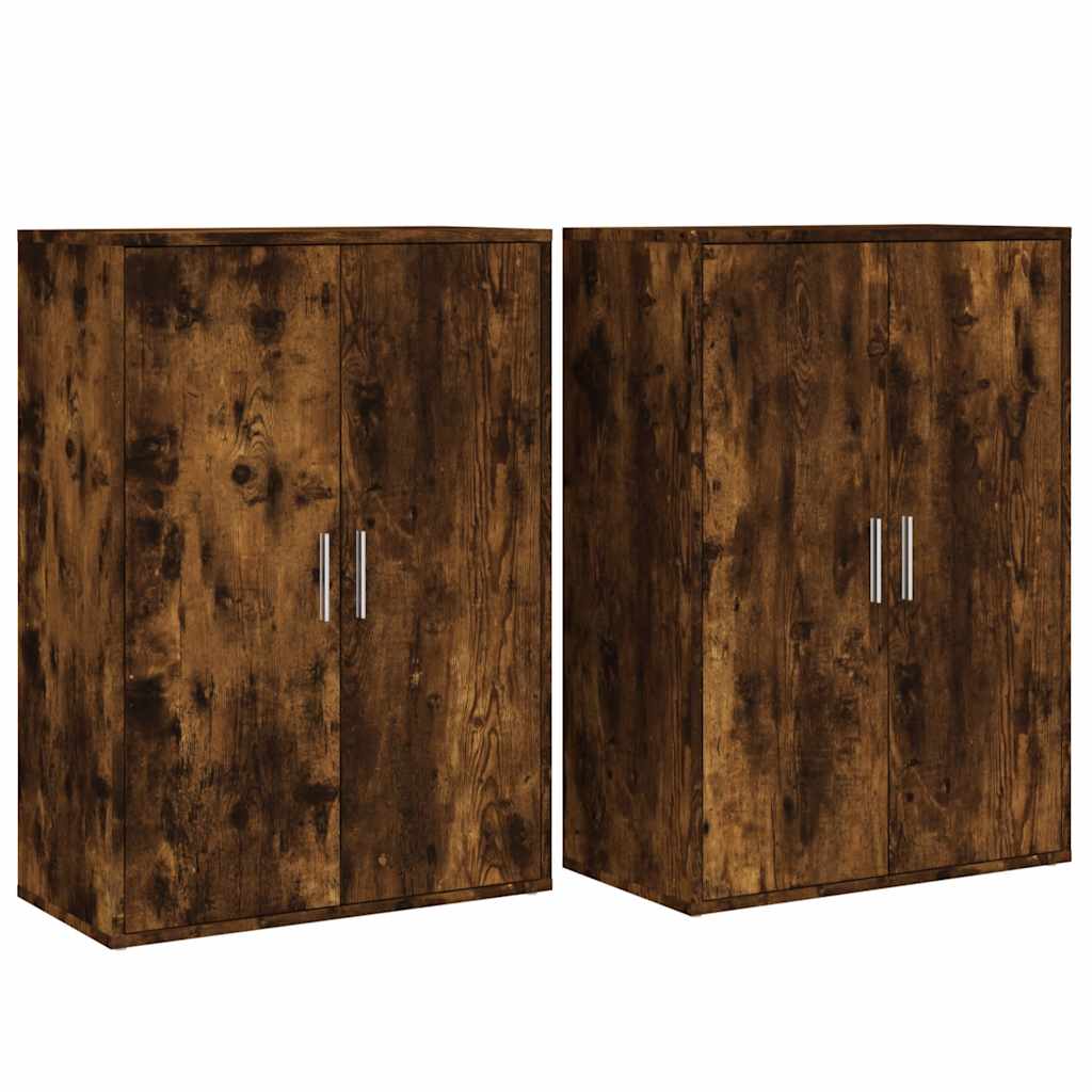 Komoda 2 kom boja dimljenog hrasta 60x31x84cm konstruirano drvo