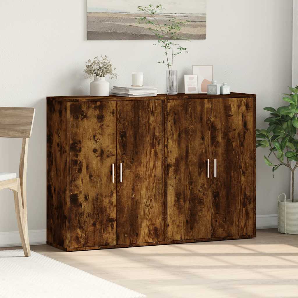 Komoda 2 kom boja dimljenog hrasta 60x31x84cm konstruirano drvo