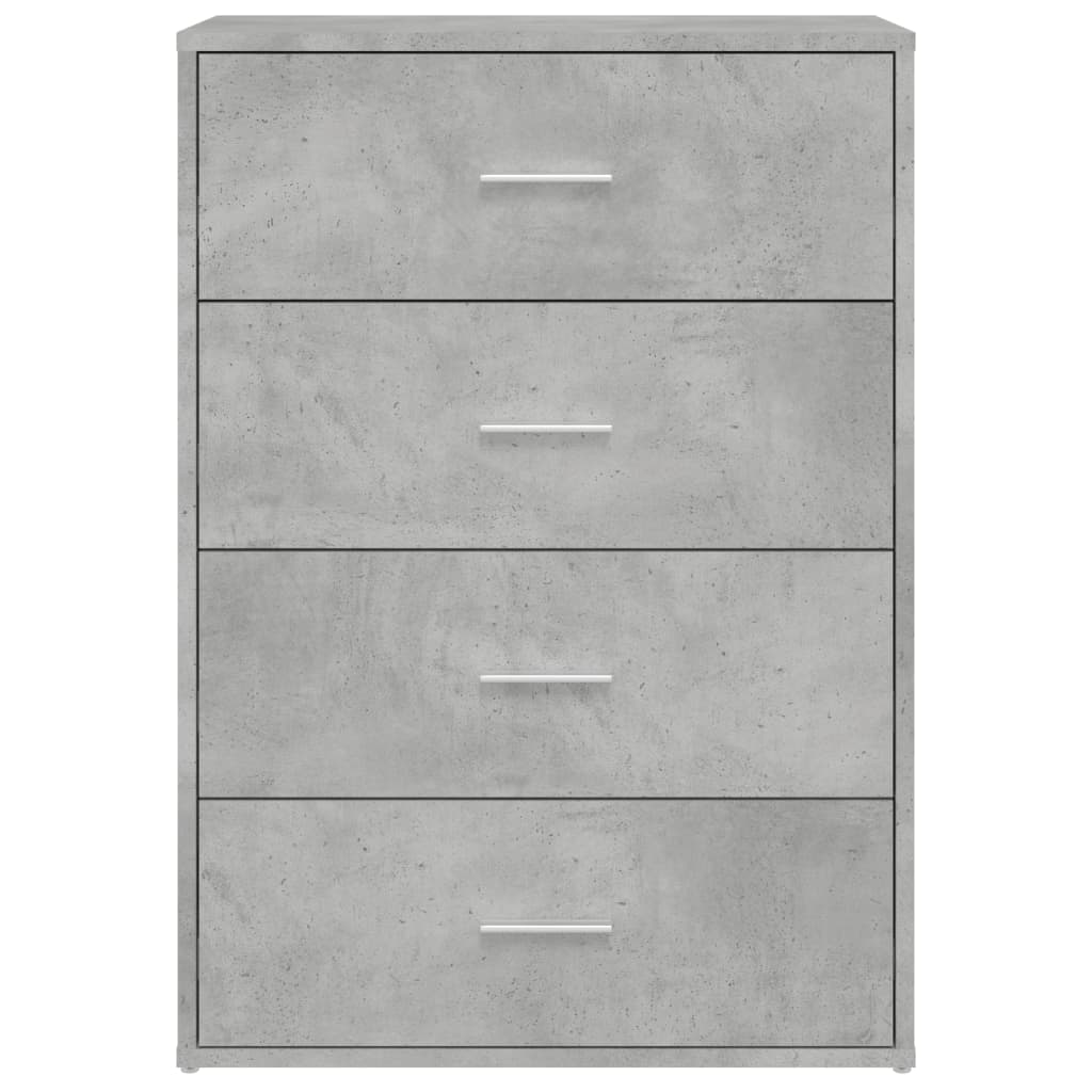 Komoda 2 kom siva boja betona 60x31x84 cm konstruiranog drva