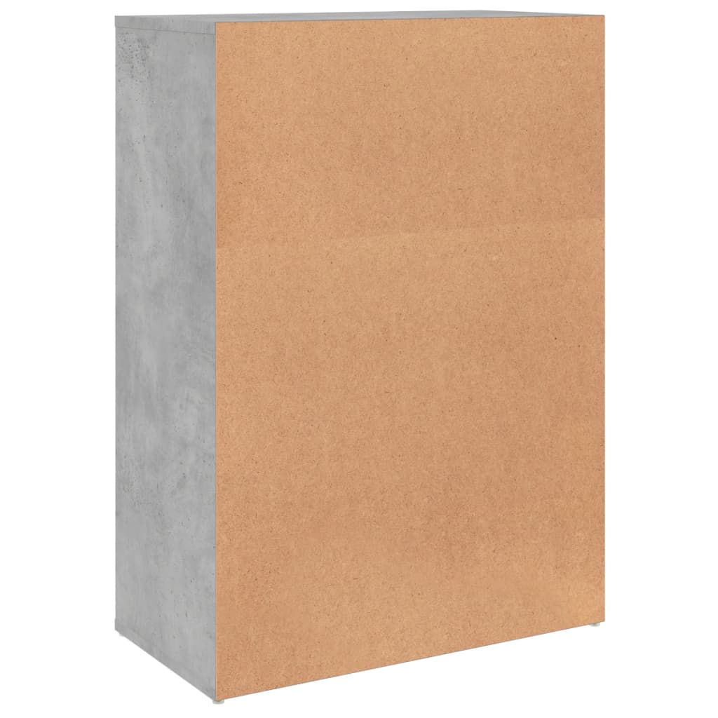 Komoda 2 kom siva boja betona 60x31x84 cm konstruiranog drva