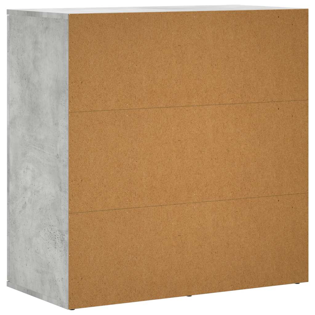 Komoda 2 kom siva boja betona 79x38x80 cm od konstruiranog drva