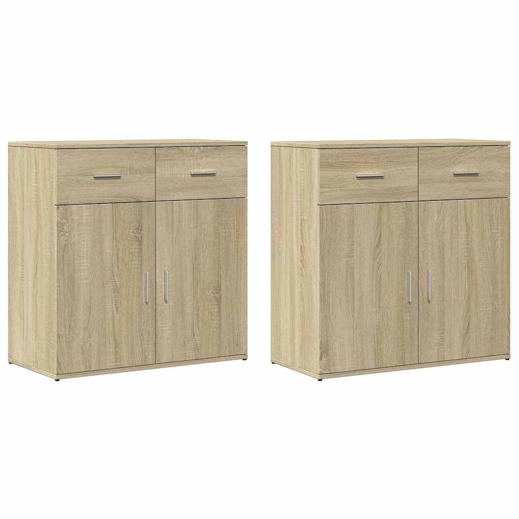 Komoda 2 kom sonoma hrast 79x38x80 cm od konstruiranog drva