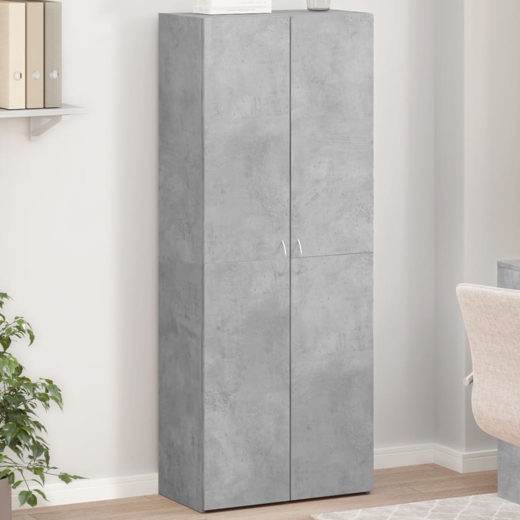 Ormarić za spise boja betona 60 x 32 x 153 cm konstruirano drvo