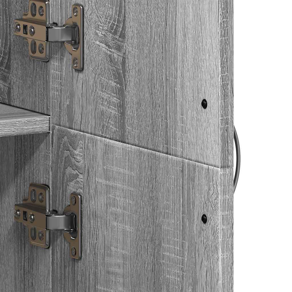 Ormar za spise sivi Sonoma 60x32x153 cm izrađeno drvo
