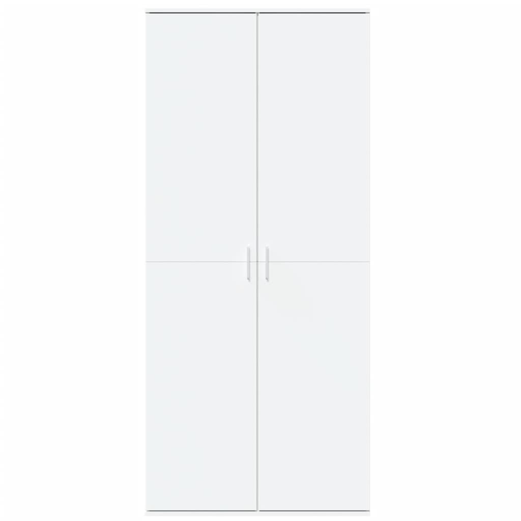 Visoka komoda bijela 80x35x180 cm od konstruiranog drva