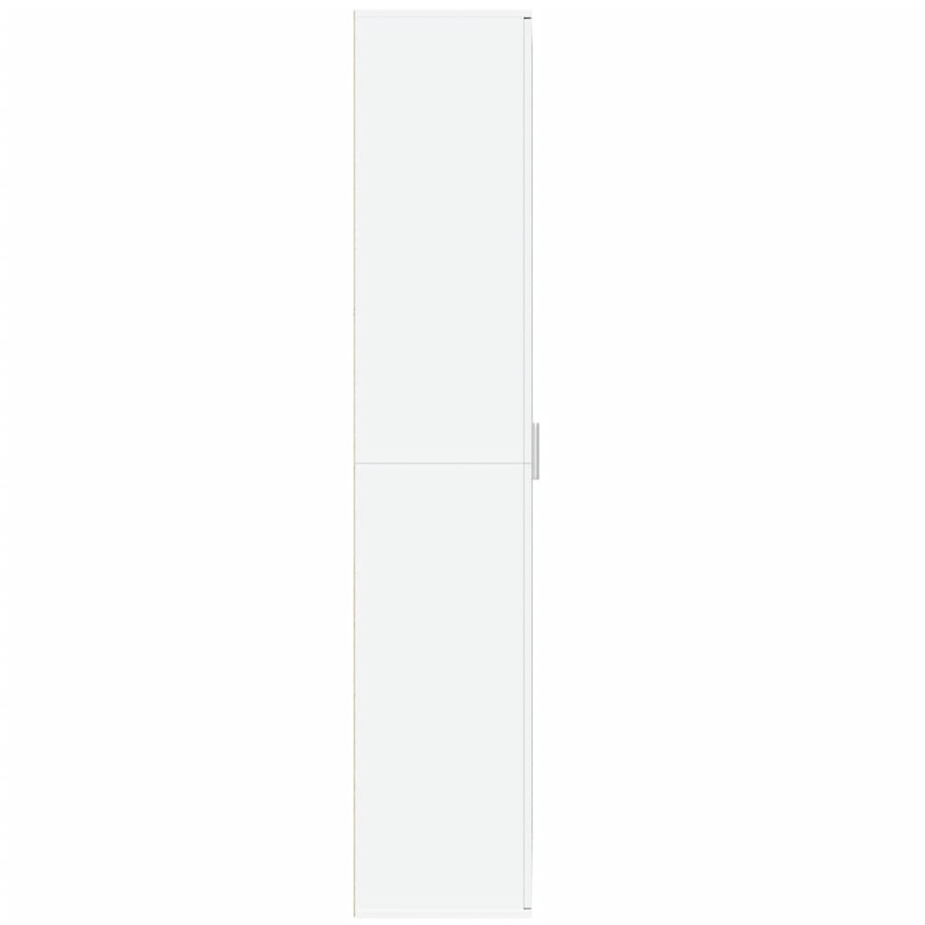 Visoka komoda bijela 80x35x180 cm od konstruiranog drva