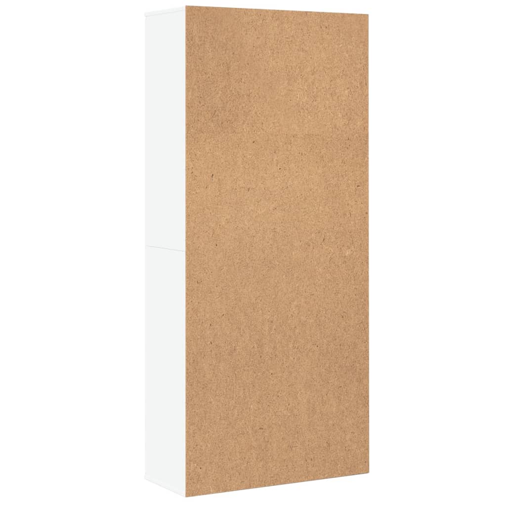 Visoka komoda bijela 80x35x180 cm od konstruiranog drva