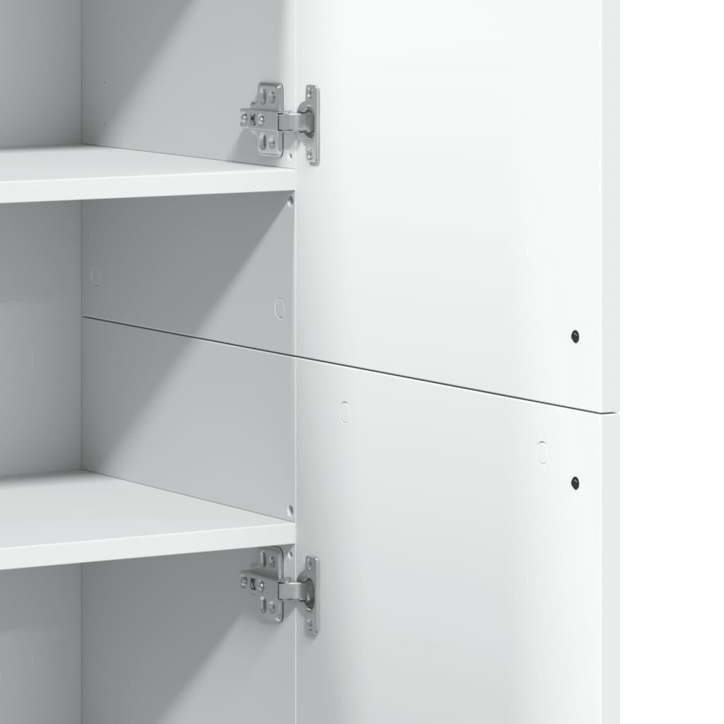 Visoka komoda bijela 80x35x180 cm od konstruiranog drva