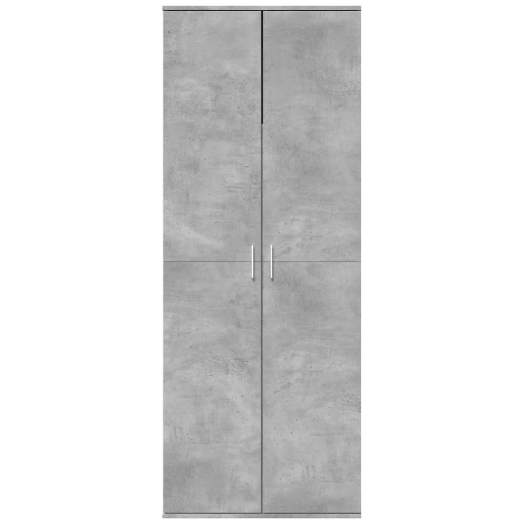 Visoka komoda siva betona 70x35x180 cm od konstruiranog drva