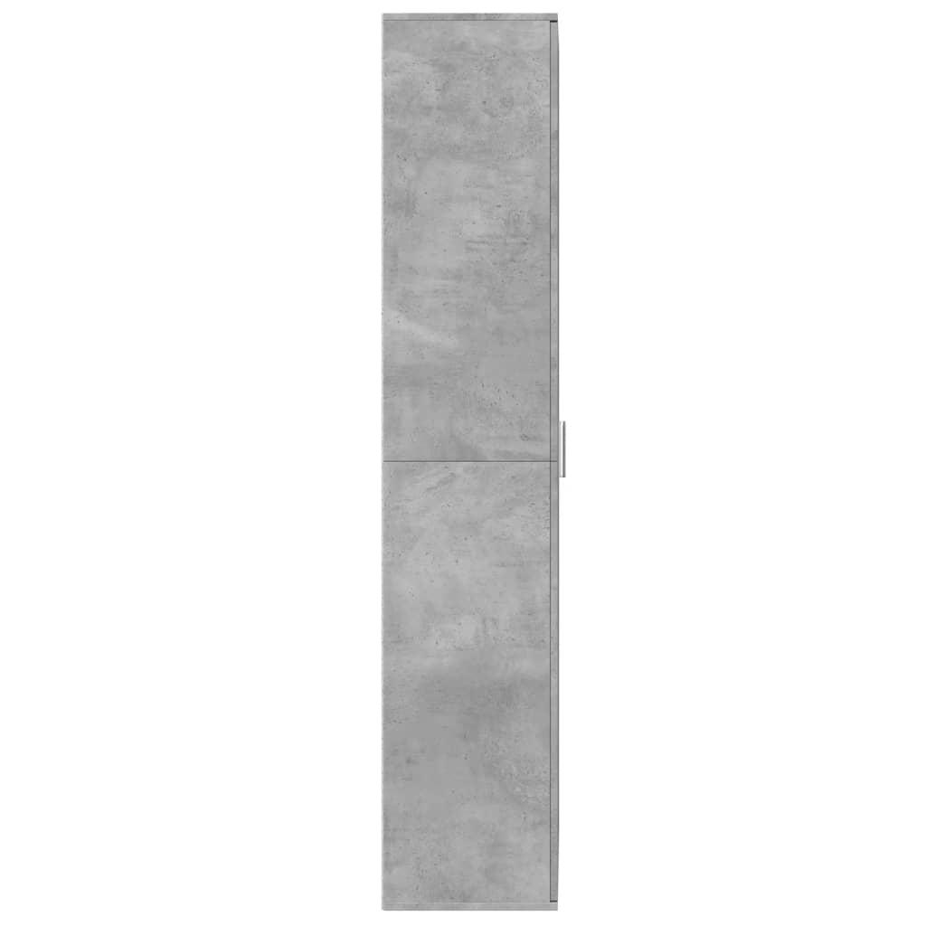 Visoka komoda siva betona 70x35x180 cm od konstruiranog drva