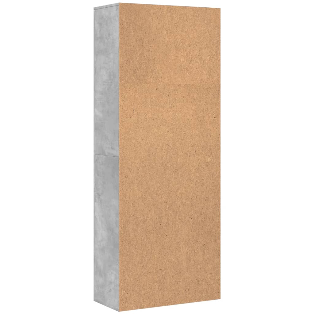 Visoka komoda siva betona 70x35x180 cm od konstruiranog drva
