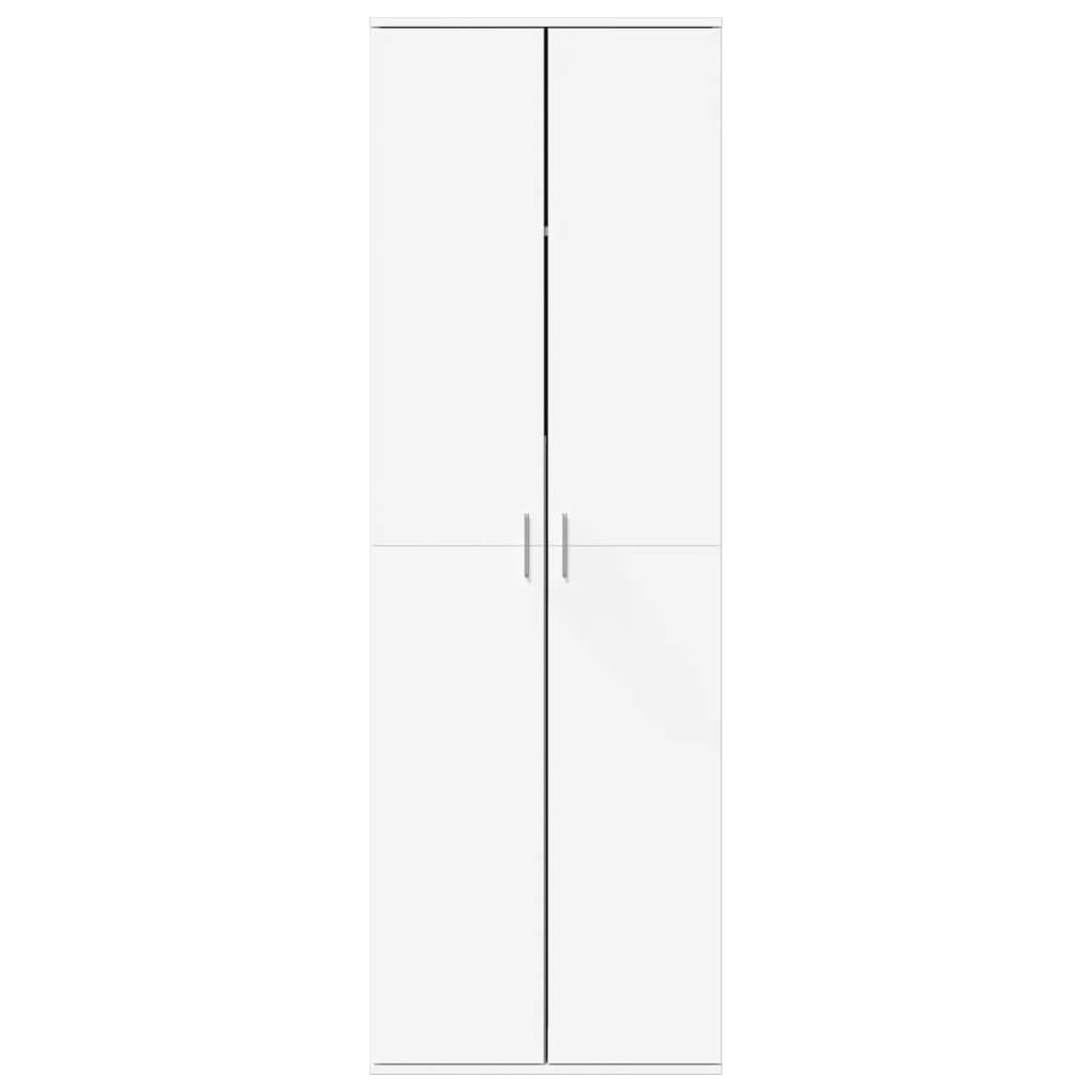 Visoka komoda bijela 60 x 35 x 180 cm od konstruiranog drva