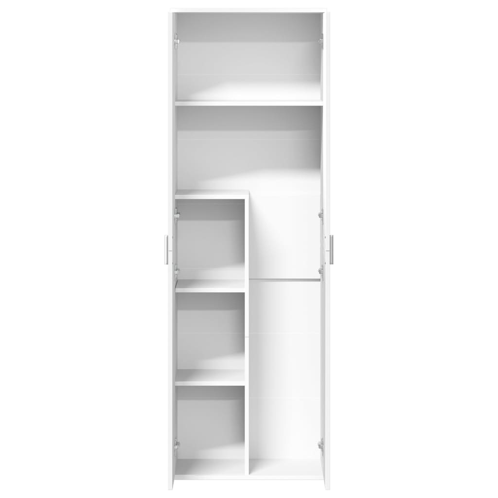 Visoka komoda bijela 60 x 35 x 180 cm od konstruiranog drva