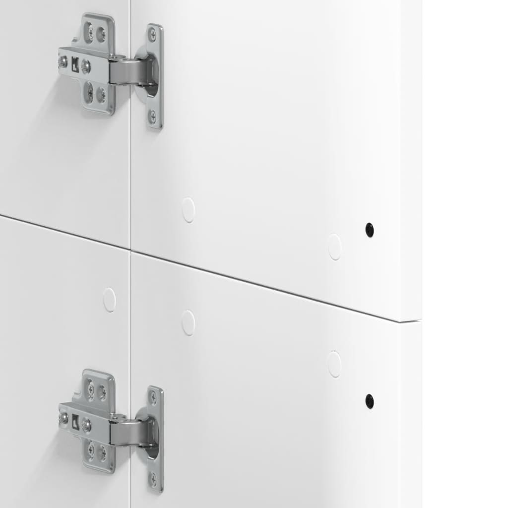 Visoka komoda bijela 60 x 35 x 180 cm od konstruiranog drva