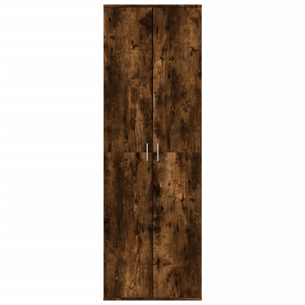 Visoka komoda dimljeni hrast 60x35x180 cm konstruirano drvo