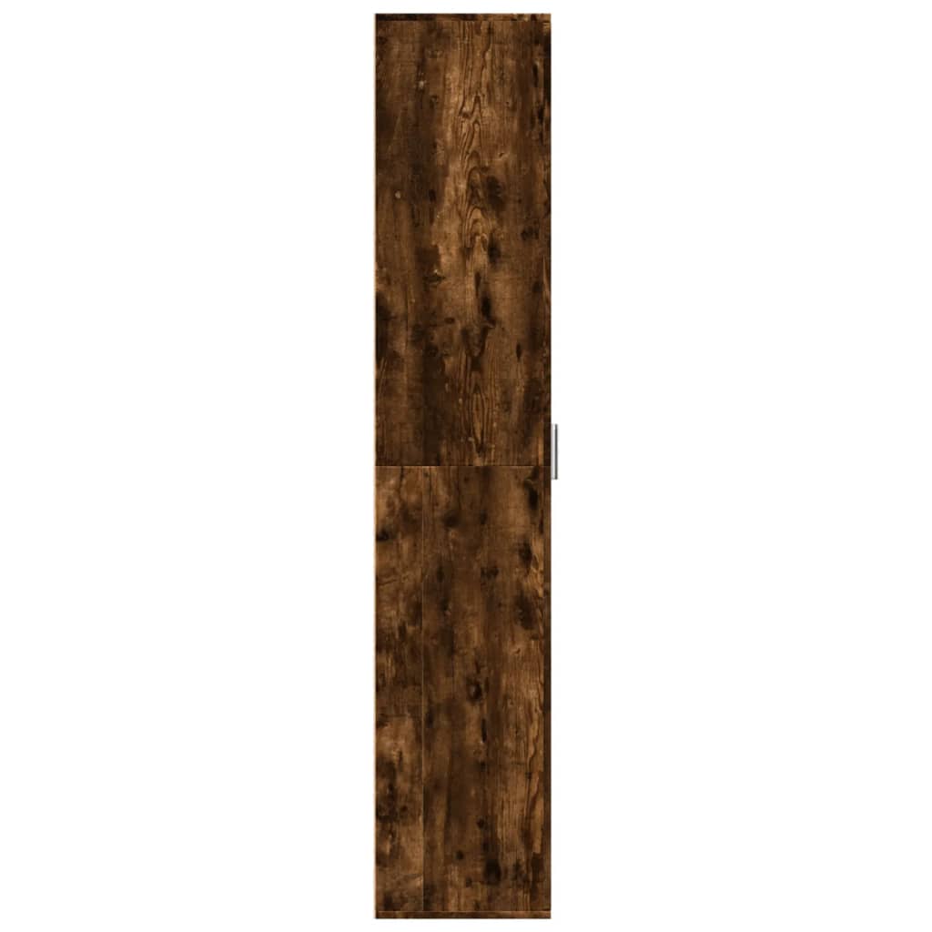 Visoka komoda dimljeni hrast 60x35x180 cm konstruirano drvo