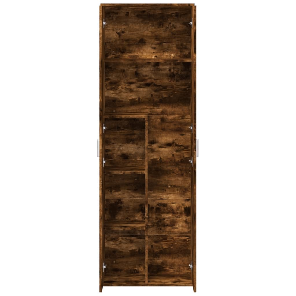 Visoka komoda dimljeni hrast 60x35x180 cm konstruirano drvo