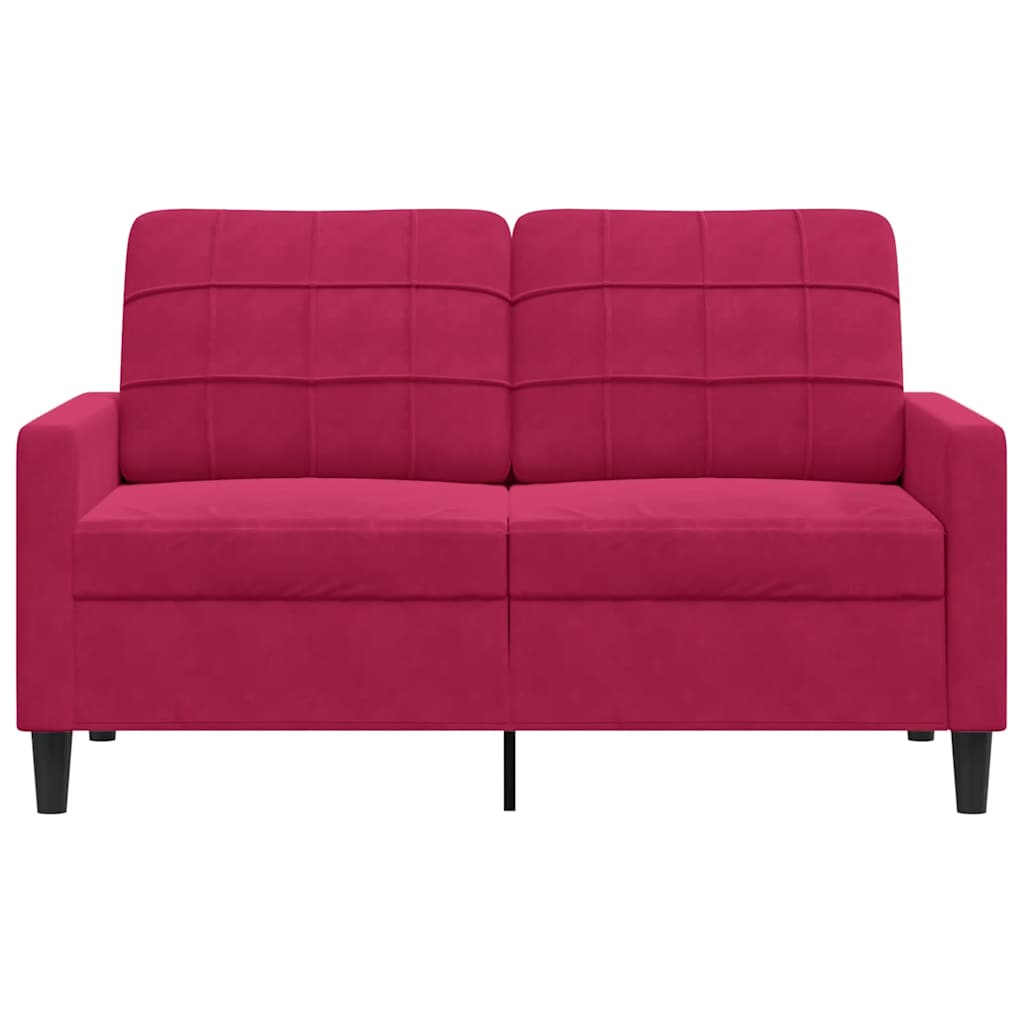 Dvosjed crvena boja vina 120 cm baršunasti