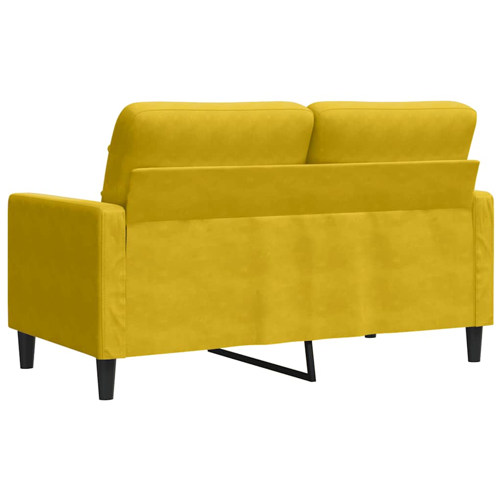 Dvosjed žuti 120 cm baršunasti