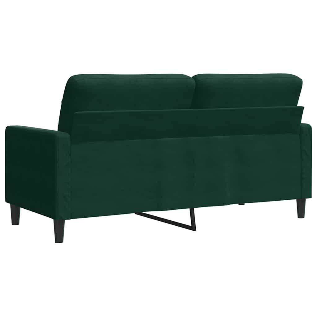 Dvosjed tamnozeleni 140 cm baršunasti
