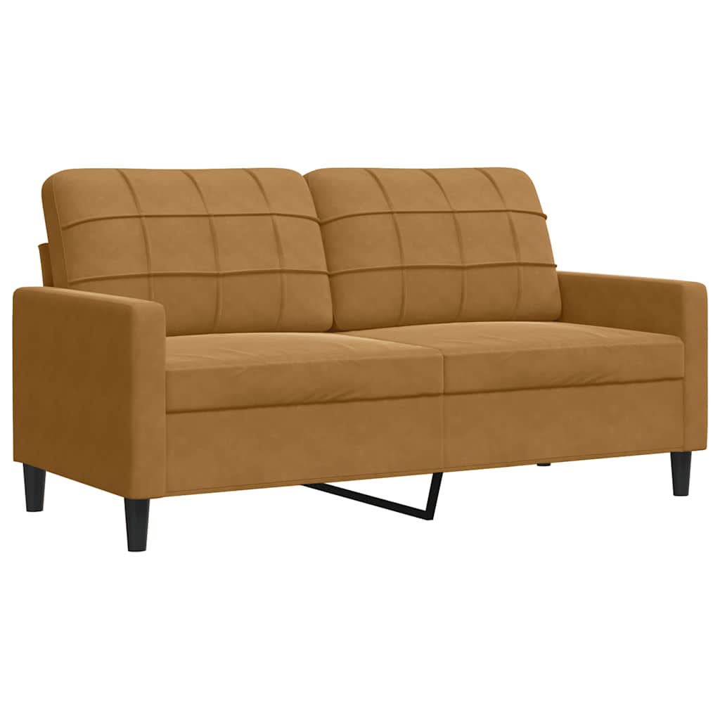 Dvosjed smeđi 140 cm baršunasti