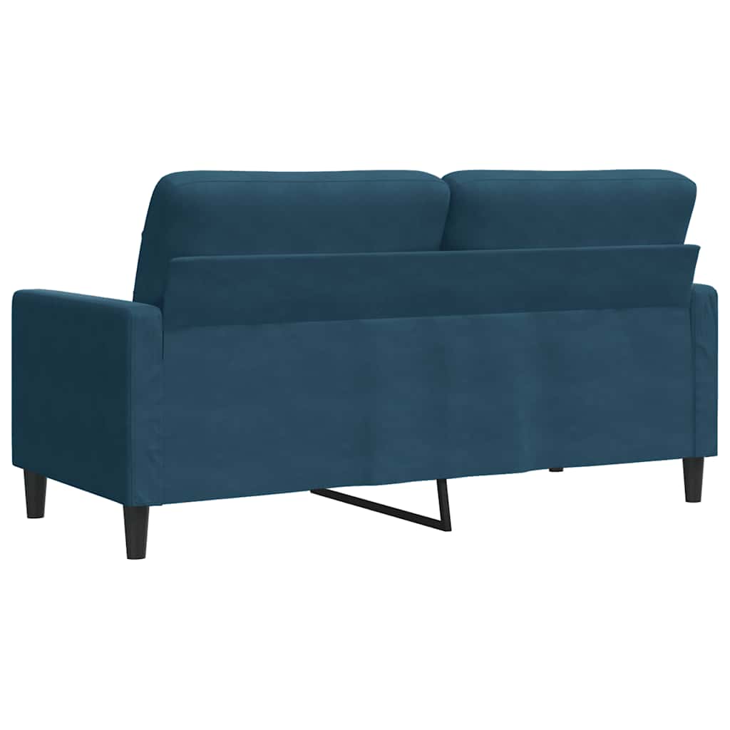 Dvosjed plavi 140 cm baršunasti