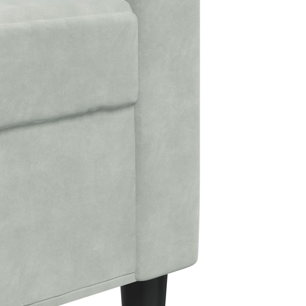 Trosjed svjetlosivi 180 cm baršunasti