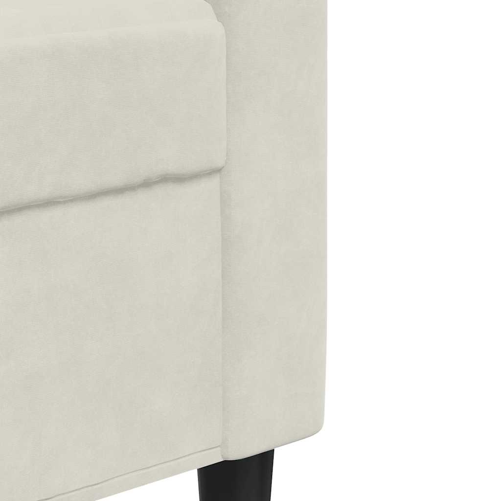 Trosjed od tkanine Krem 210 cm baršunasti